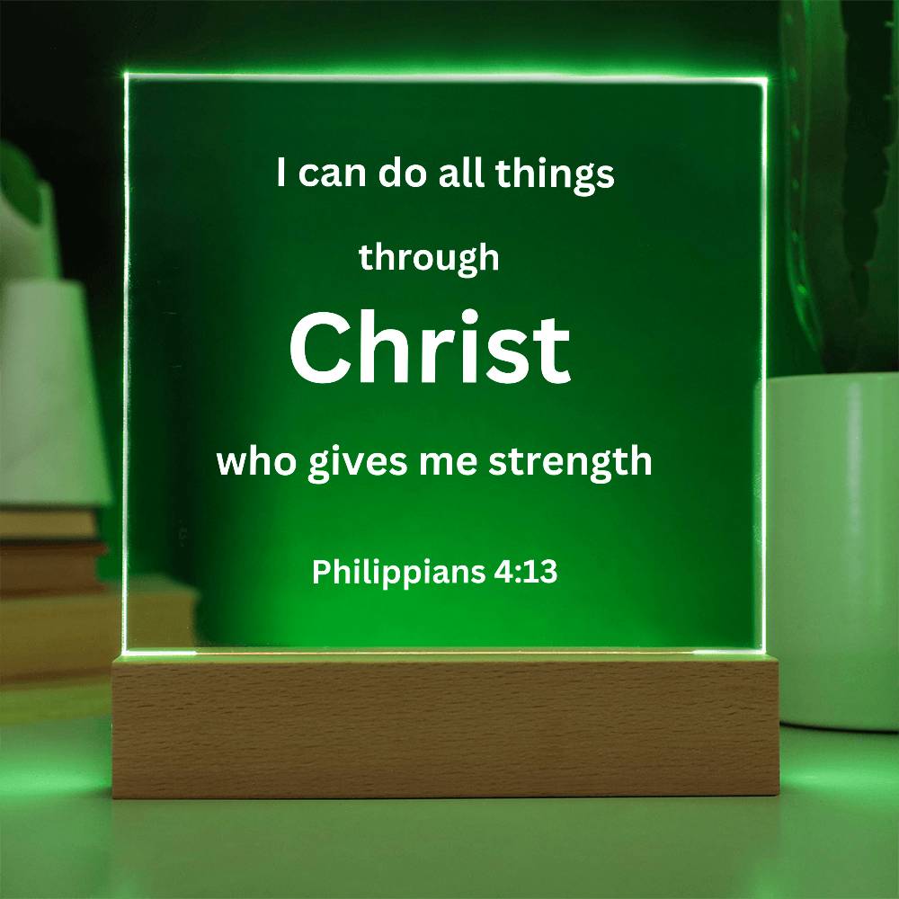 I Can Do All Things Through Christ Table Lamp