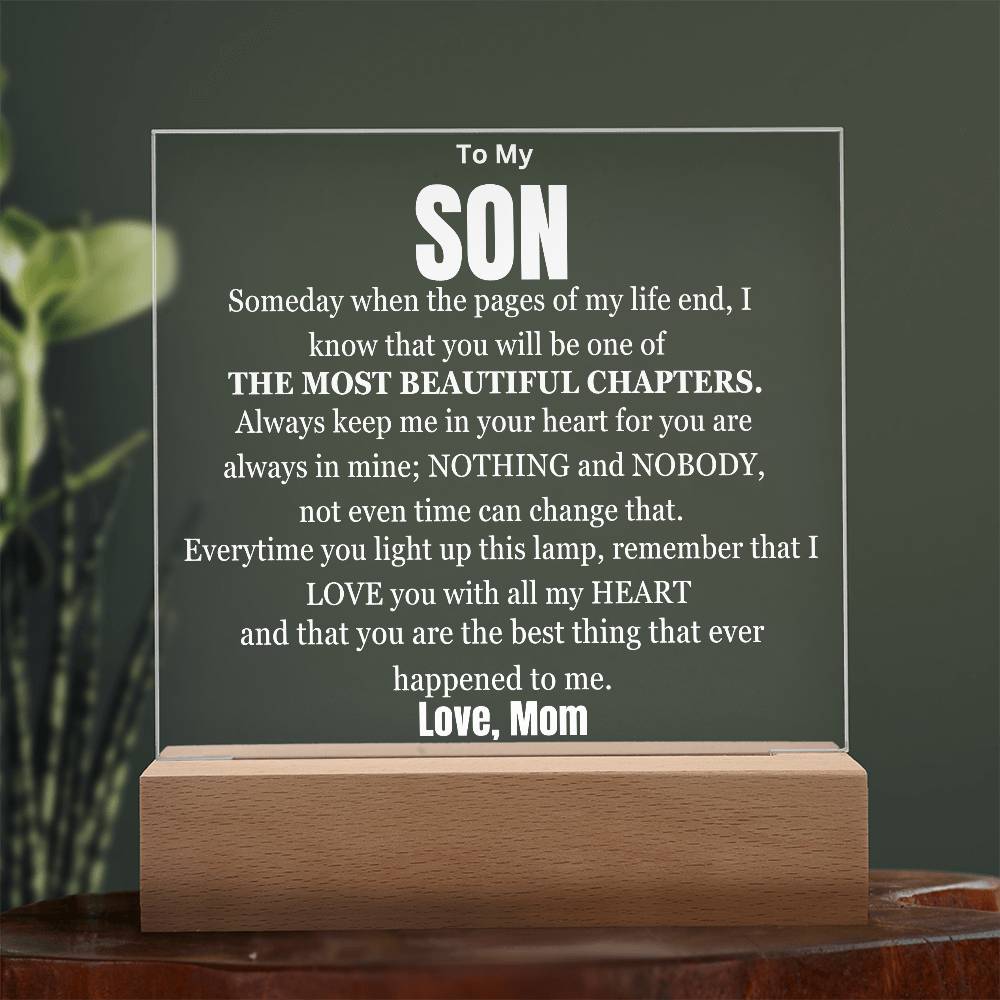 My Son My Most Beautiful Chapter Table Lamp