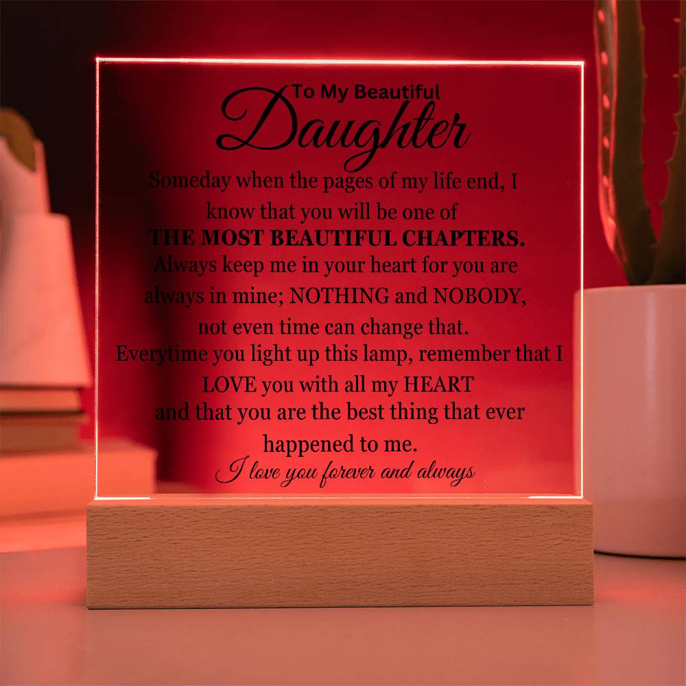 The Best Chapter Of My Life Acrylic Square Plaque