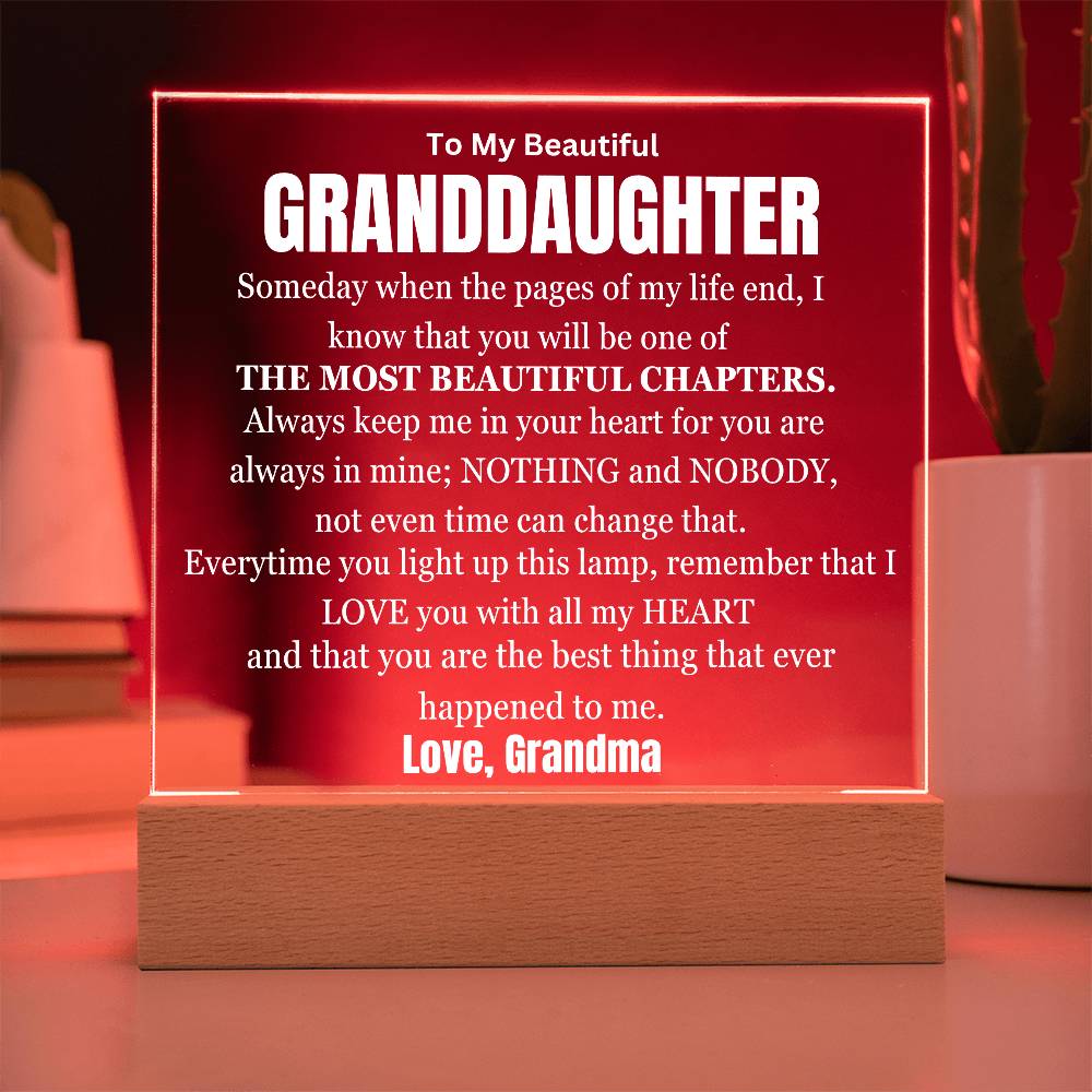 My Most Beautiful Chapter Grandma Love Table Lamp