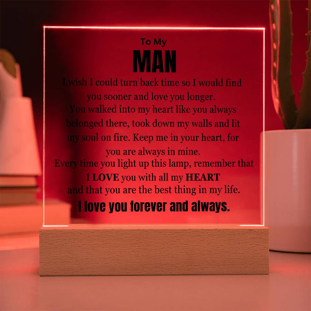 My Man My Best Friend And Lover Table Lamp