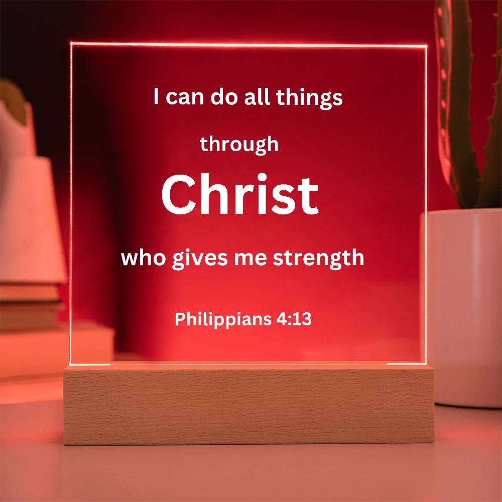 I Can Do All Things Through Christ Table Lamp