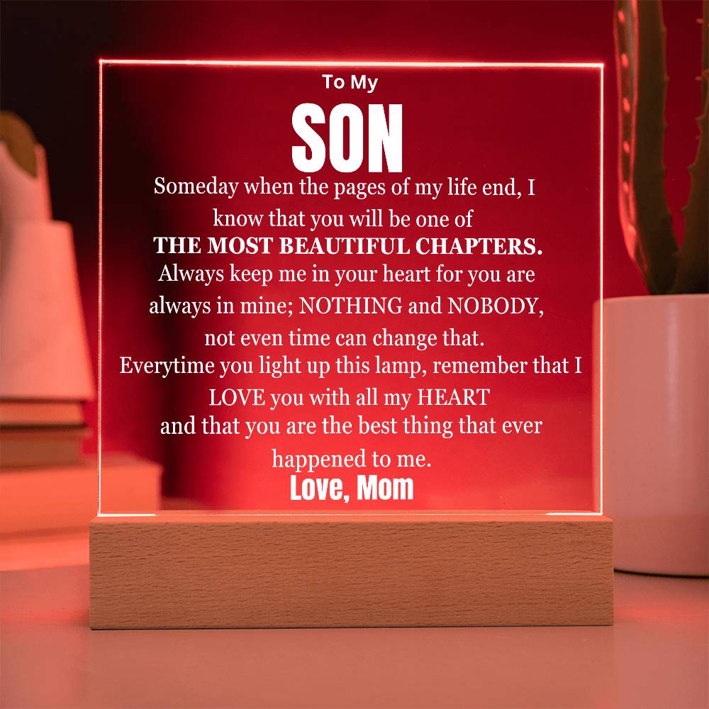 My Son My Most Beautiful Chapter Table Lamp