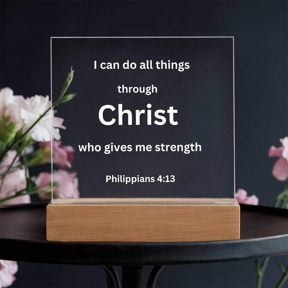 I Can Do All Things Through Christ Table Lamp