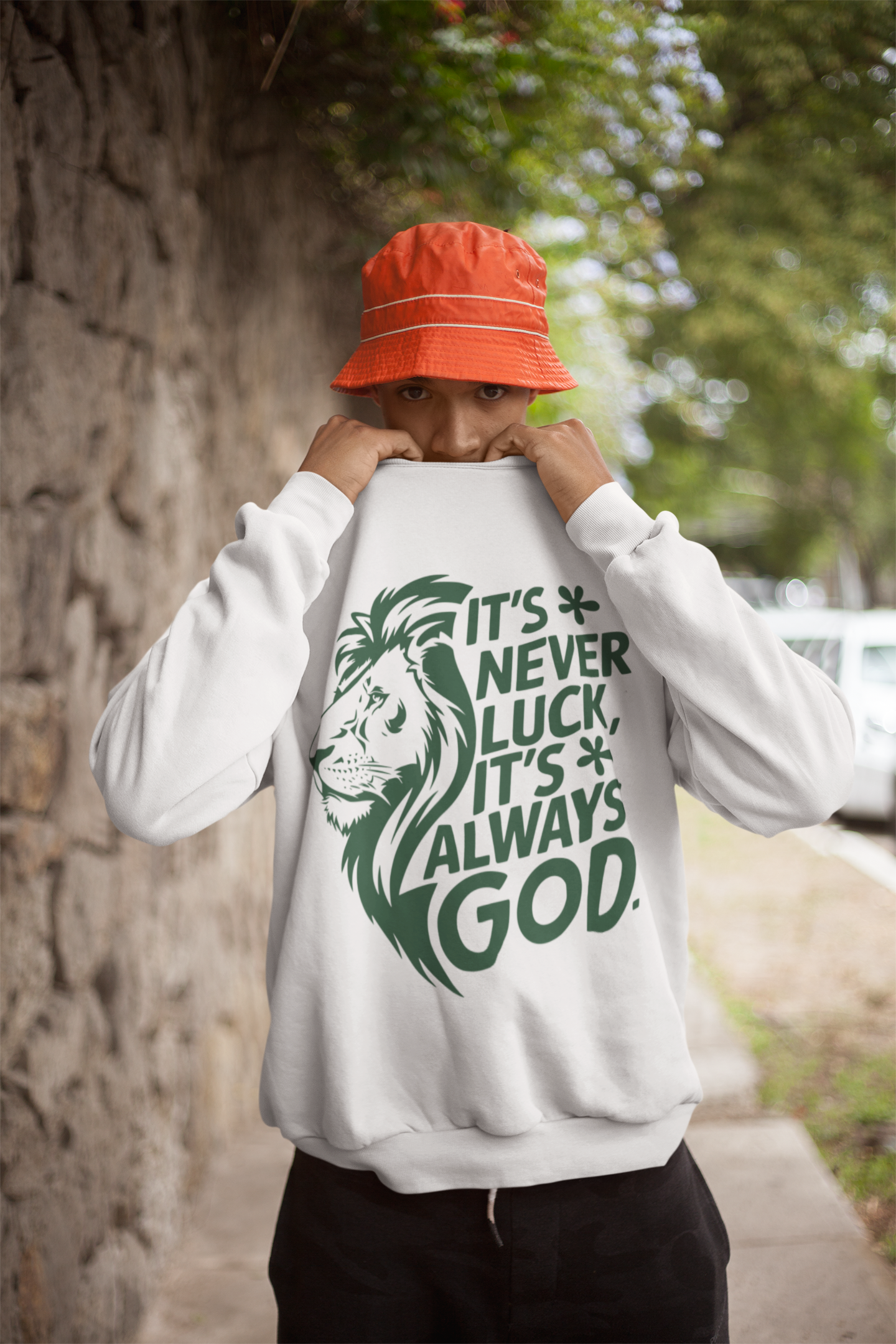 It's Always God Not Luck Unisex Heavy Blend™ Crewneck Sweatshirt